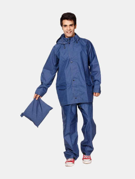 Duckback President Raincoat-Navy Blue - Moto Modz