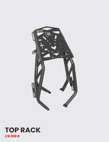 TOP RACK HEAVY FOR CB 300 R BLACK MATT – SB 761 / HT EXHAUST