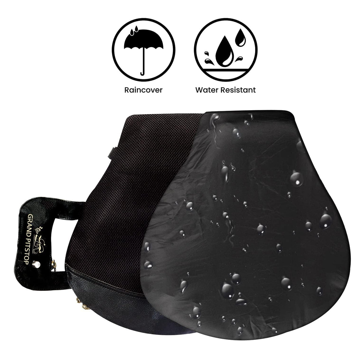GRAND PITSTOP Motorcycle Air Seat Cushion with Air Filling Pump, Inflatable Bubble Air Pads with Breathable Mesh Cover & Non-Skid Bottom Compatible for Cruiser Motorcycle - Moto Modz