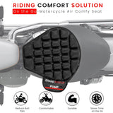 GRAND PITSTOP Motorcycle Air Seat Cushion with Air Filling Pump, Inflatable Bubble Air Pads with Breathable Mesh Cover & Non-Skid Bottom Compatible for Cruiser Motorcycle - Moto Modz