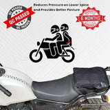 GRAND PITSTOP Motorcycle Air Seat Cushion with Air Filling Pump, Inflatable Bubble Air Pads with Breathable Mesh Cover & Non-Skid Bottom Compatible for Cruiser Motorcycle - Moto Modz