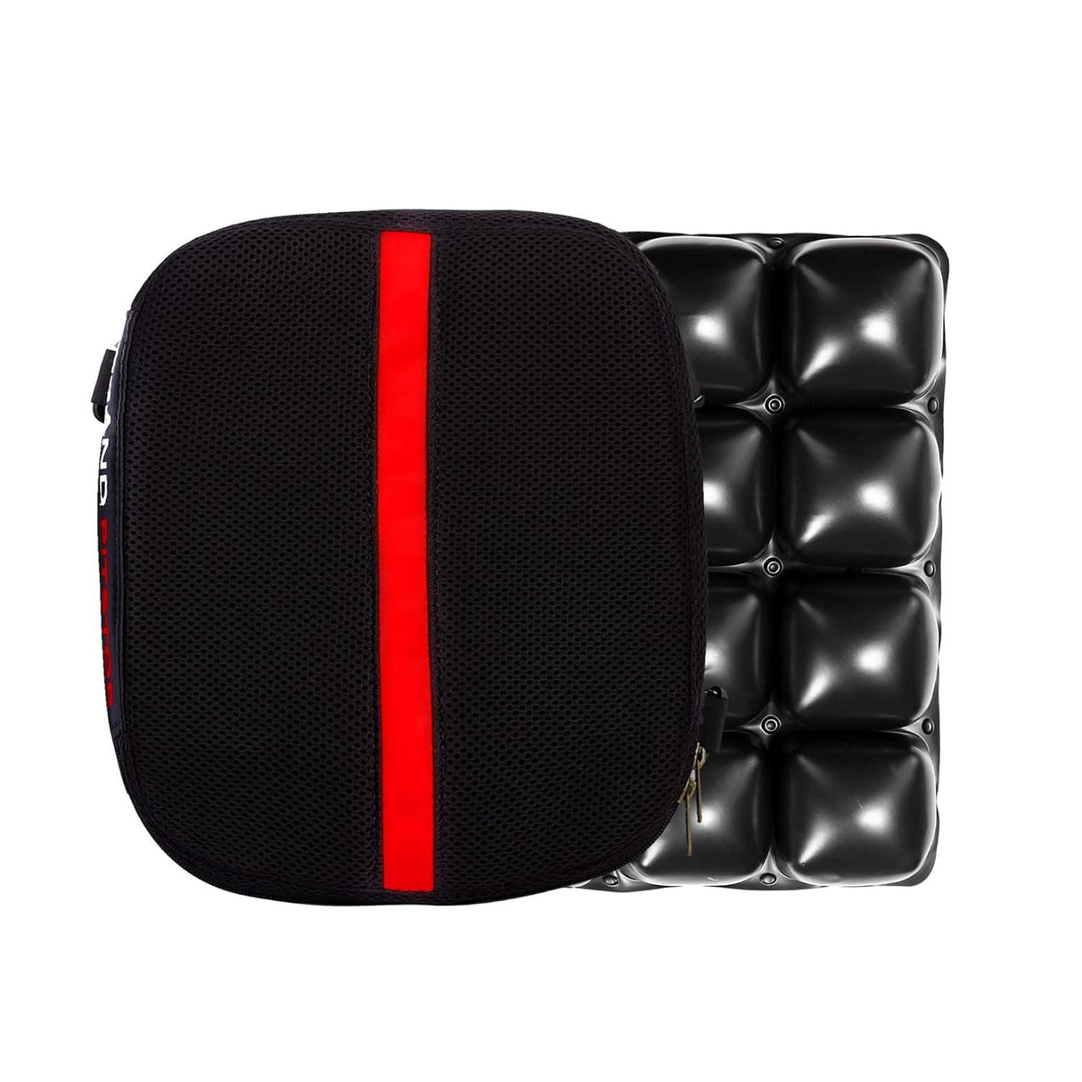 GRAND PITSTOP Motorcycle Air Seat Cushion with Air Filling Pump, Inflatable Bubble Air Pads with Breathable Mesh Cover & Non-Skid Bottom Compatible for Cruiser Motorcycle - Moto Modz