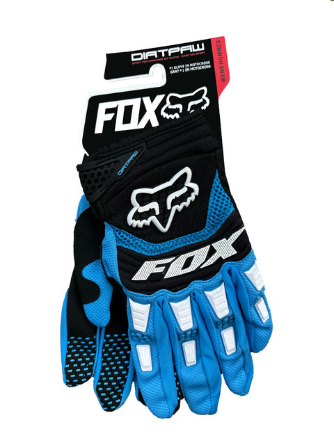 DIRTPAW Motocross Gloves  F.O.X  - Blue white black