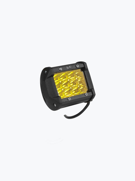 HJG 12 LED Yellow Square Foglight - Moto Modz