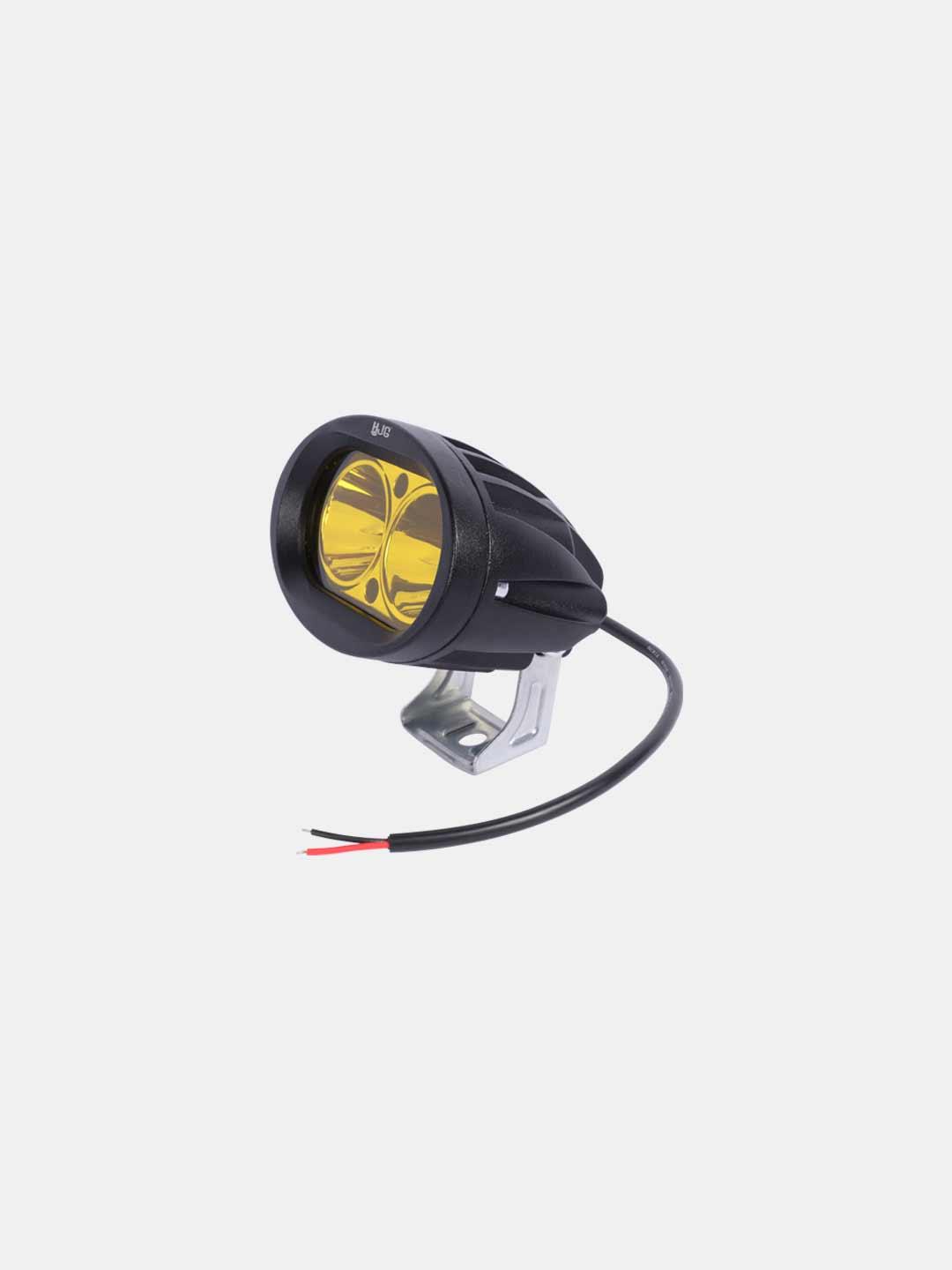 HJG 2 LED Oval Plain Yellow Fog Light - Moto Modz