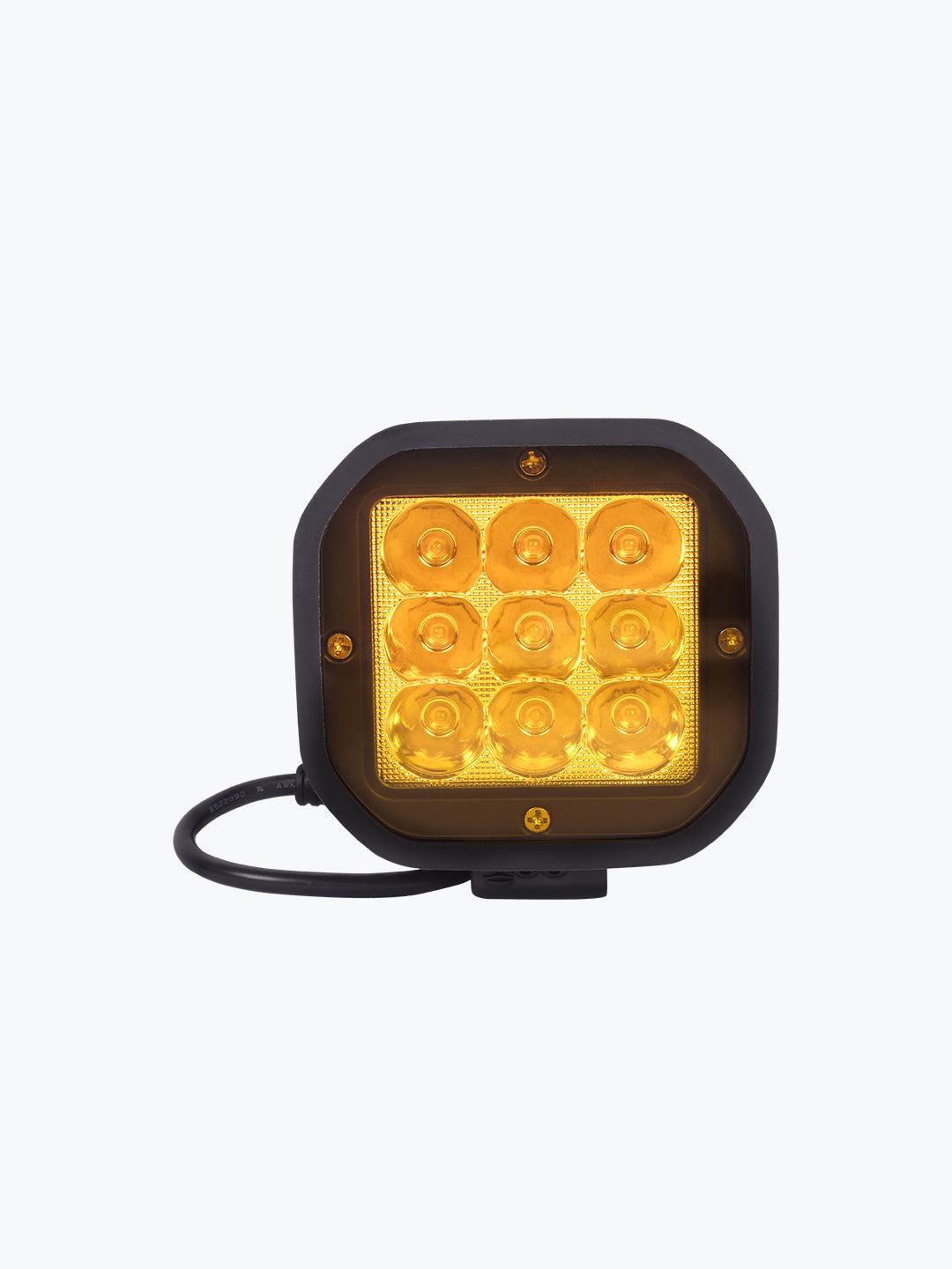 HJG 9 LED Fog Light With Yellow Cap Premium - Moto Modz