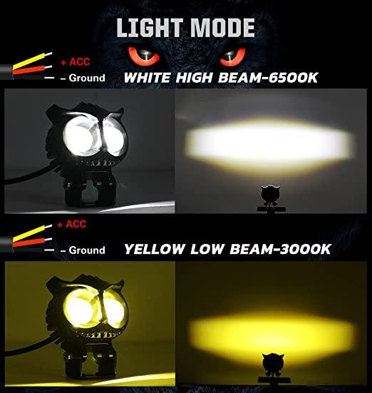 HJG OWL SHAPED LED FOG LIGHT (PACK OF 2) - Moto Modz