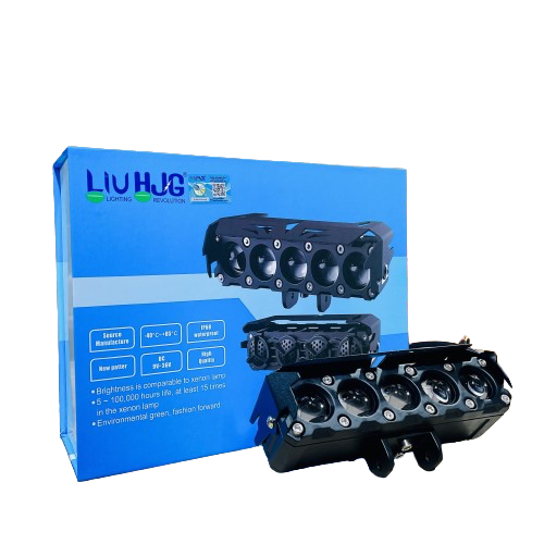 LIU HJG ORIGINAL ( 90W *2 )future eye lens MEGA DRIVE 5 LENS DUAL COLOUR YELLOW /WHITE LED FOG LIGHTS (PAIR) compatible for all motorcycle , thar , jeep and cars