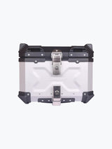 Jb Racing Top Case 45L Silver Premium With Back Rest Pad - Moto Modz