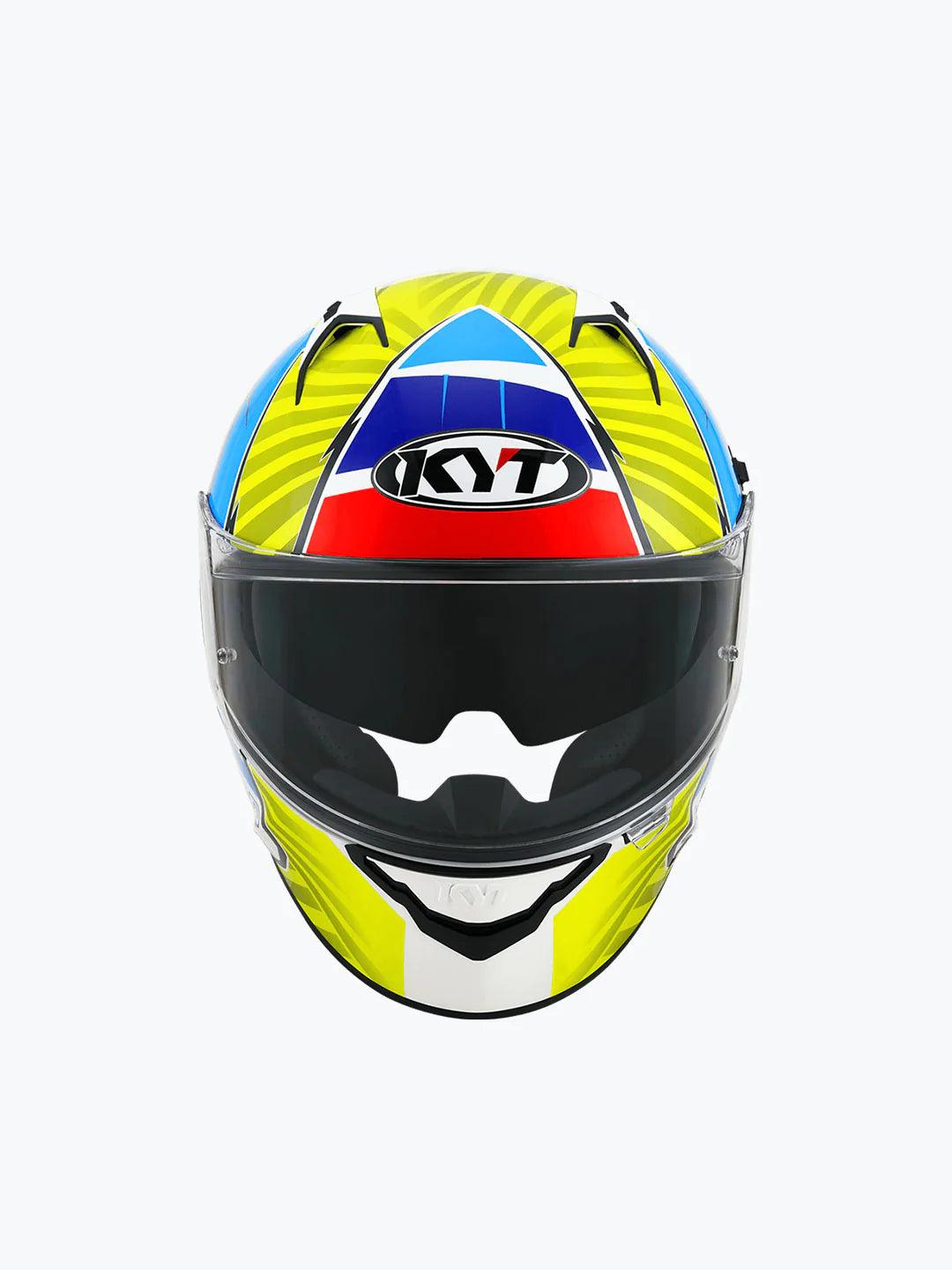 KYT NFR XAVI FORES 2021 REP.ORIG BLUE RED YELLOW - Moto Modz