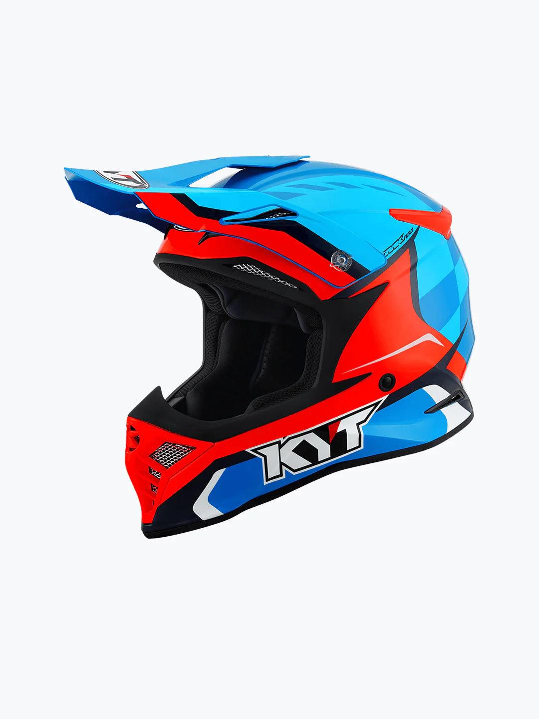 KYT SKYHAWK GLOWING BLUE ORANGE FLUO - Moto Modz