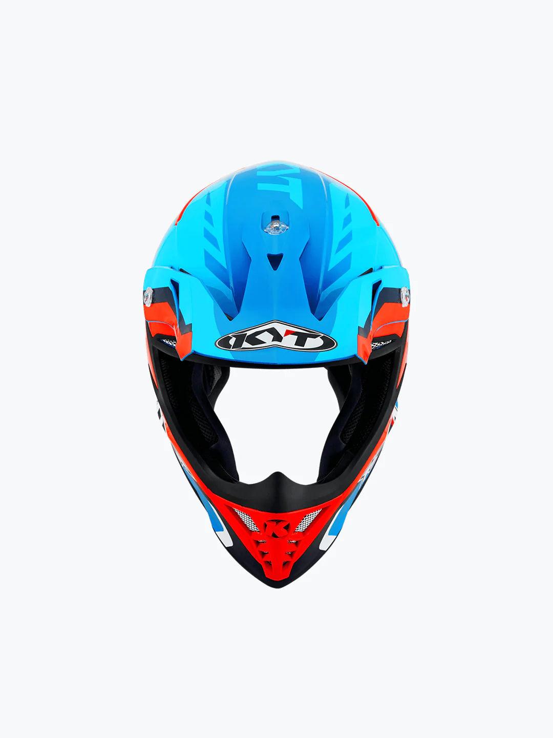 KYT SKYHAWK GLOWING BLUE ORANGE FLUO - Moto Modz