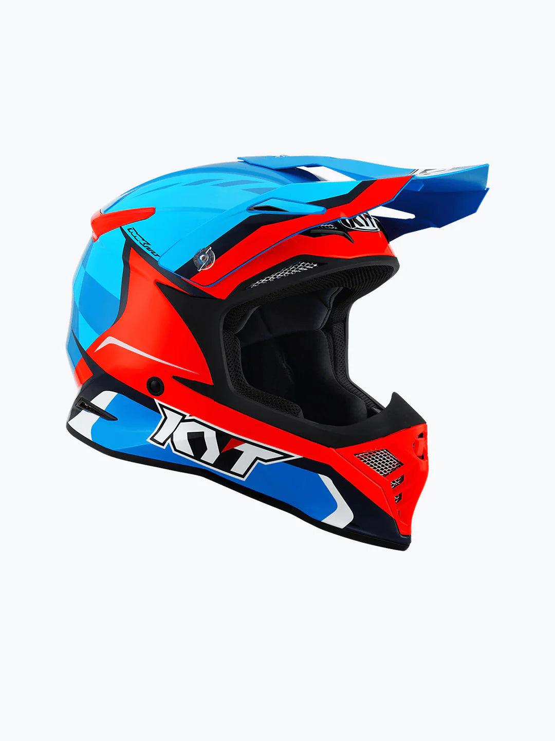 KYT SKYHAWK GLOWING BLUE ORANGE FLUO - Moto Modz