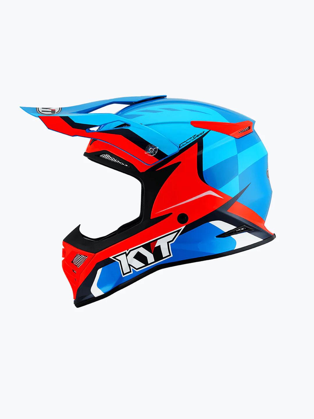 KYT SKYHAWK GLOWING BLUE ORANGE FLUO - Moto Modz
