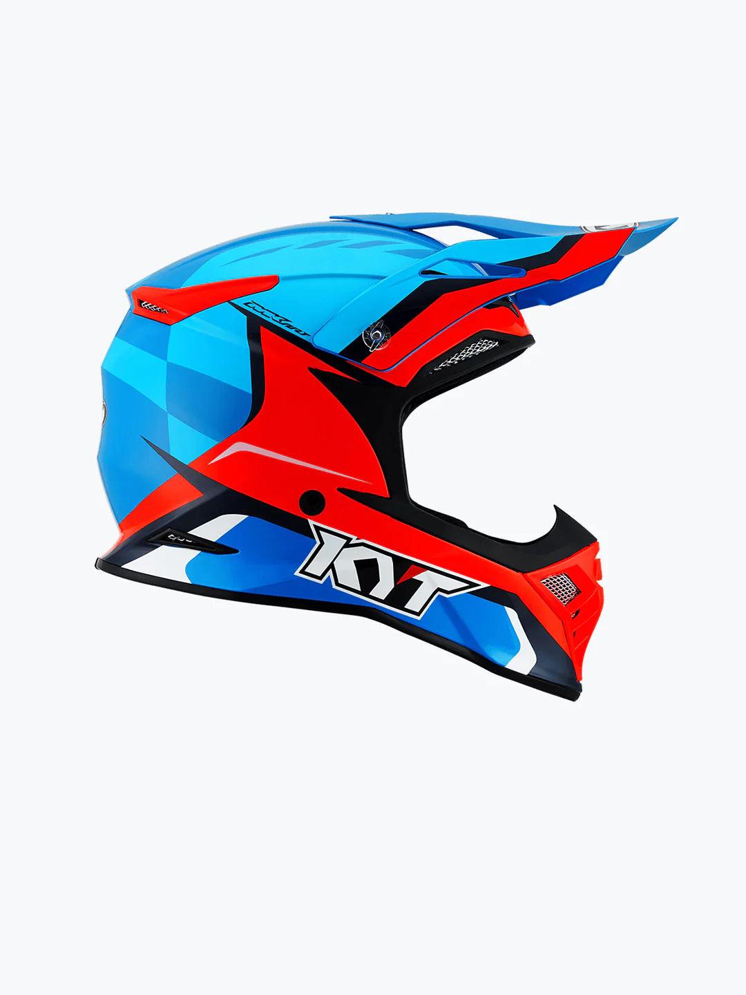 KYT SKYHAWK GLOWING BLUE ORANGE FLUO - Moto Modz