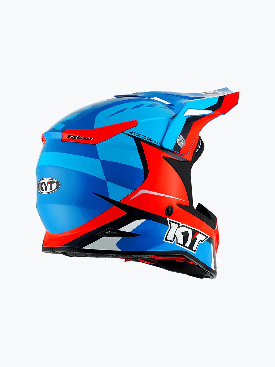 KYT SKYHAWK GLOWING BLUE ORANGE FLUO - Moto Modz
