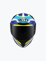 KYT TT COURSE GRAND PRIX WHITE/LIGHT BLUE - Moto Modz