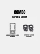 LEGUNDARY V STROM PLOIGOS GPS MOUNT+ MOTOWOLF HANDLE RISER BLACK - Moto Modz
