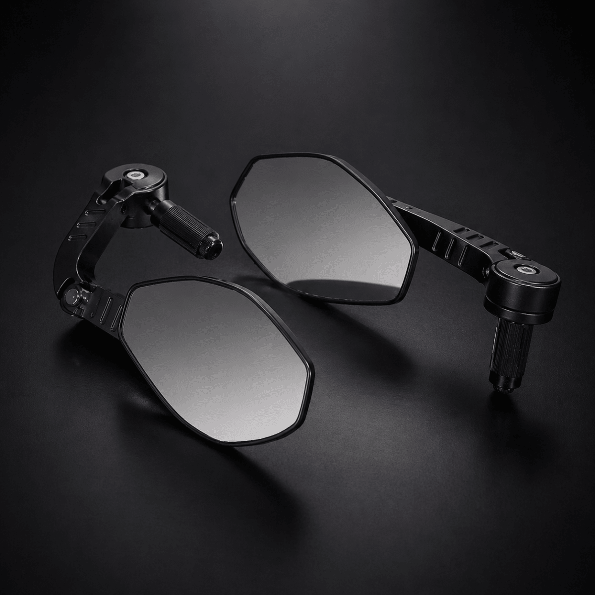 LGP Bar End Pentagon Mirror for Motorcycle Universal Fit (Set of 2)