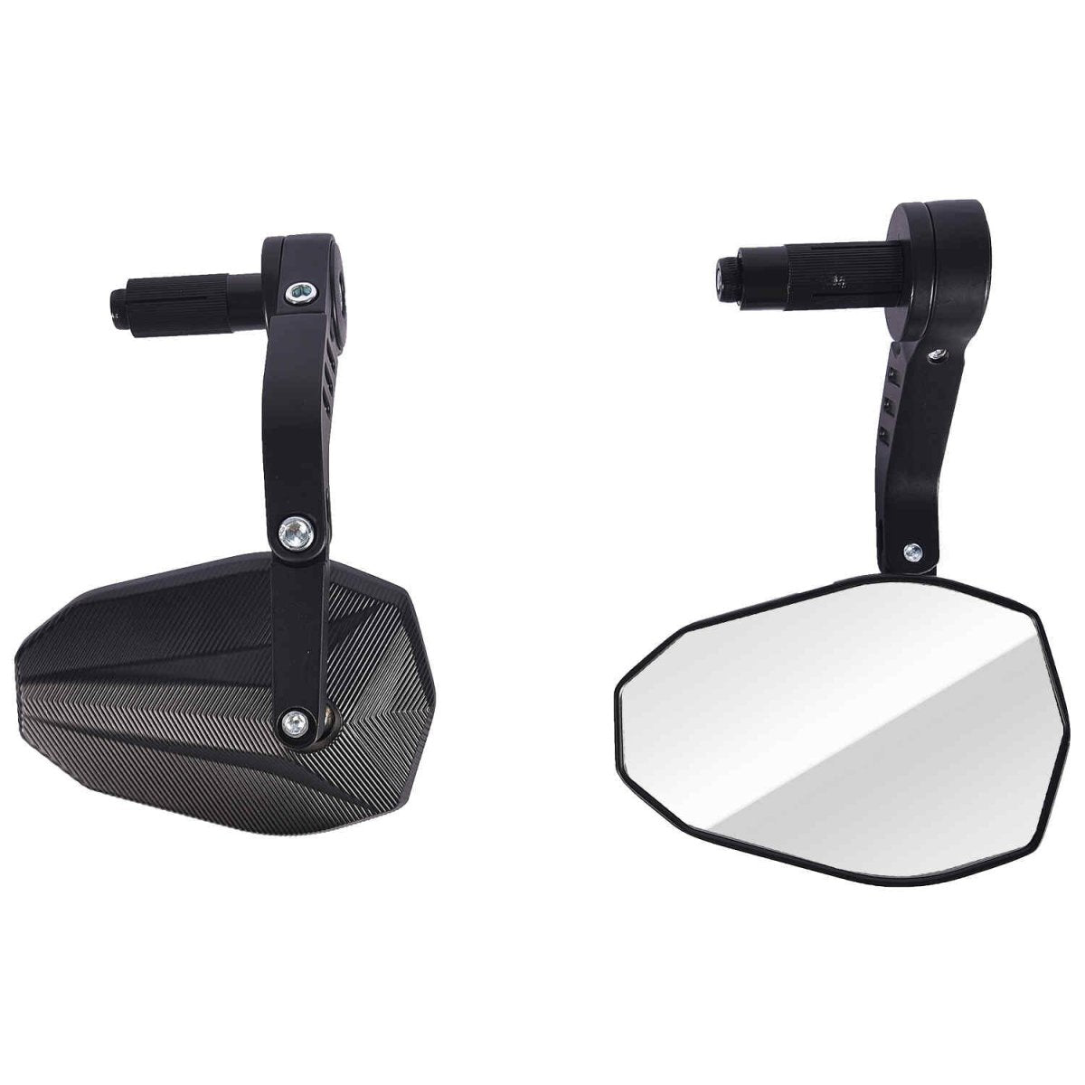 LGP Bar End Pentagon Mirror for Motorcycle Universal Fit (Set of 2)