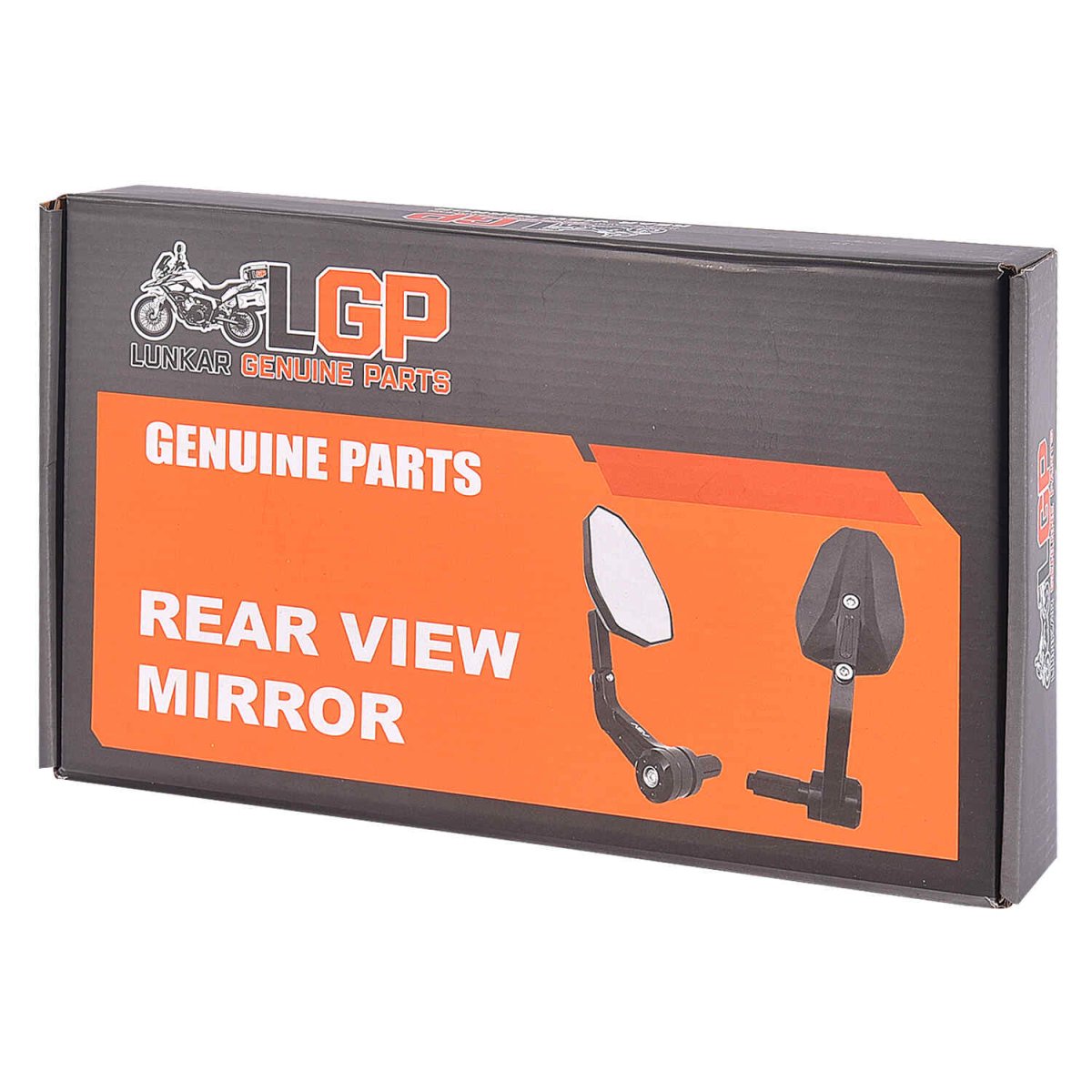 LGP Bar End Pentagon Mirror for Motorcycle Universal Fit (Set of 2)