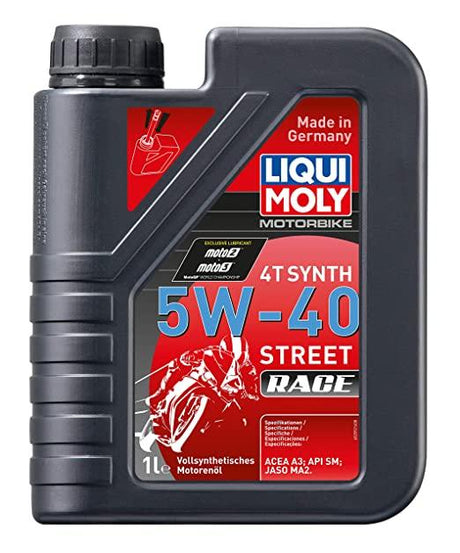 Liqui Moly 5W40 4T Street Race 5W-40 Fully Synthetic Engine Oil (1 L) - Moto Modz