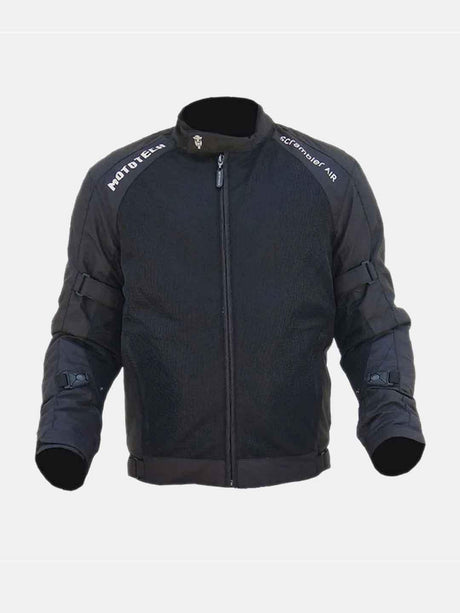 Mototech Scrambler Air Motorcycle Riding Jacket v2-Level 2-Black - Moto Modz