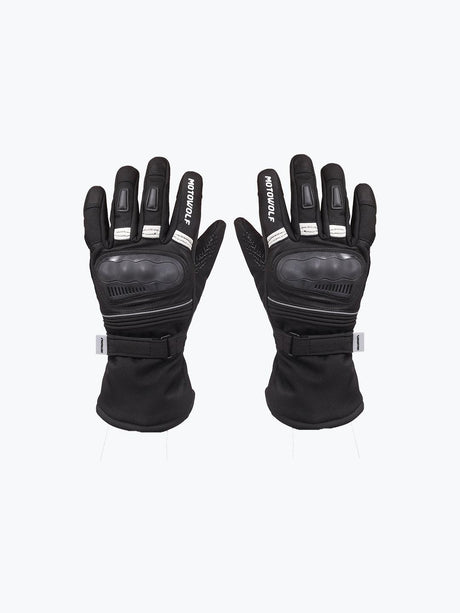 Motowolf Gloves Black Grey 0318 - Moto Modz