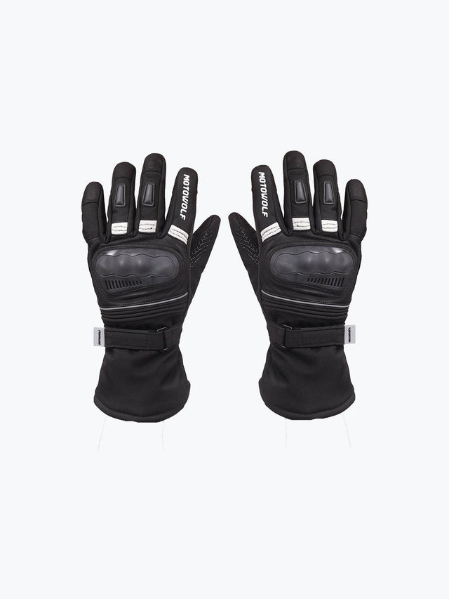 Motowolf Gloves Black Grey 0318 - Moto Modz