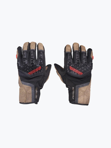 Motowolf Gloves Brown 0338 - Moto Modz