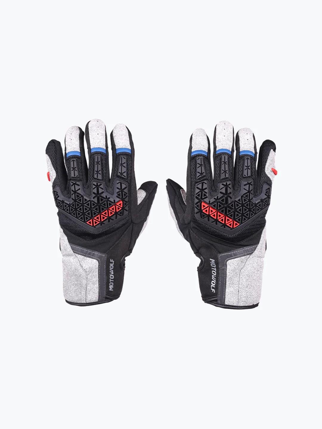 Motowolf Gloves Grey 0338 - Moto Modz