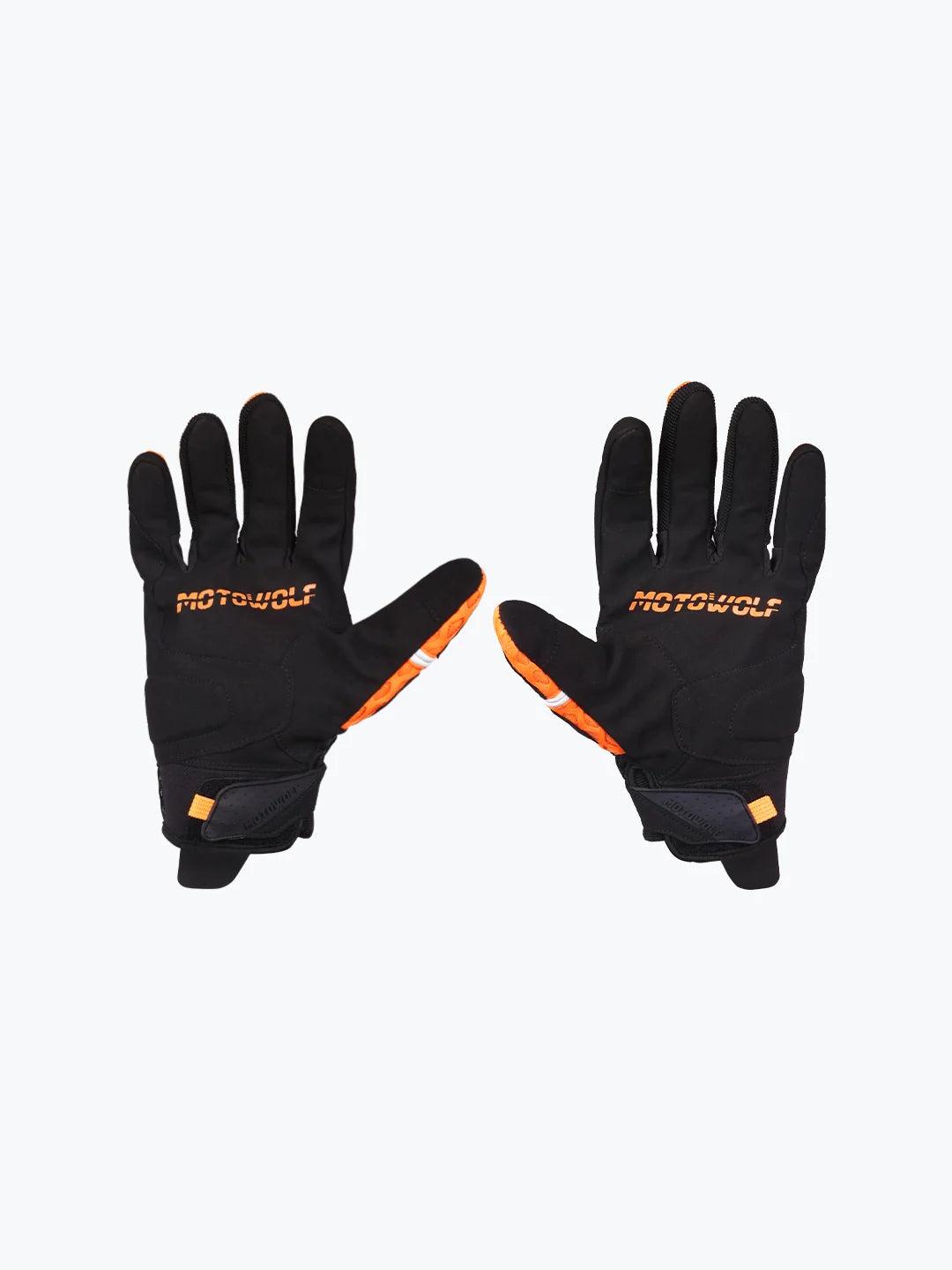 Motowolf Gloves Orange 0339 - Moto Modz