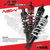RCB REAR SHOCK ABSORBER A3 AEROX 155 305MM 01A0266 (titanium, 305mm, AEROX)
