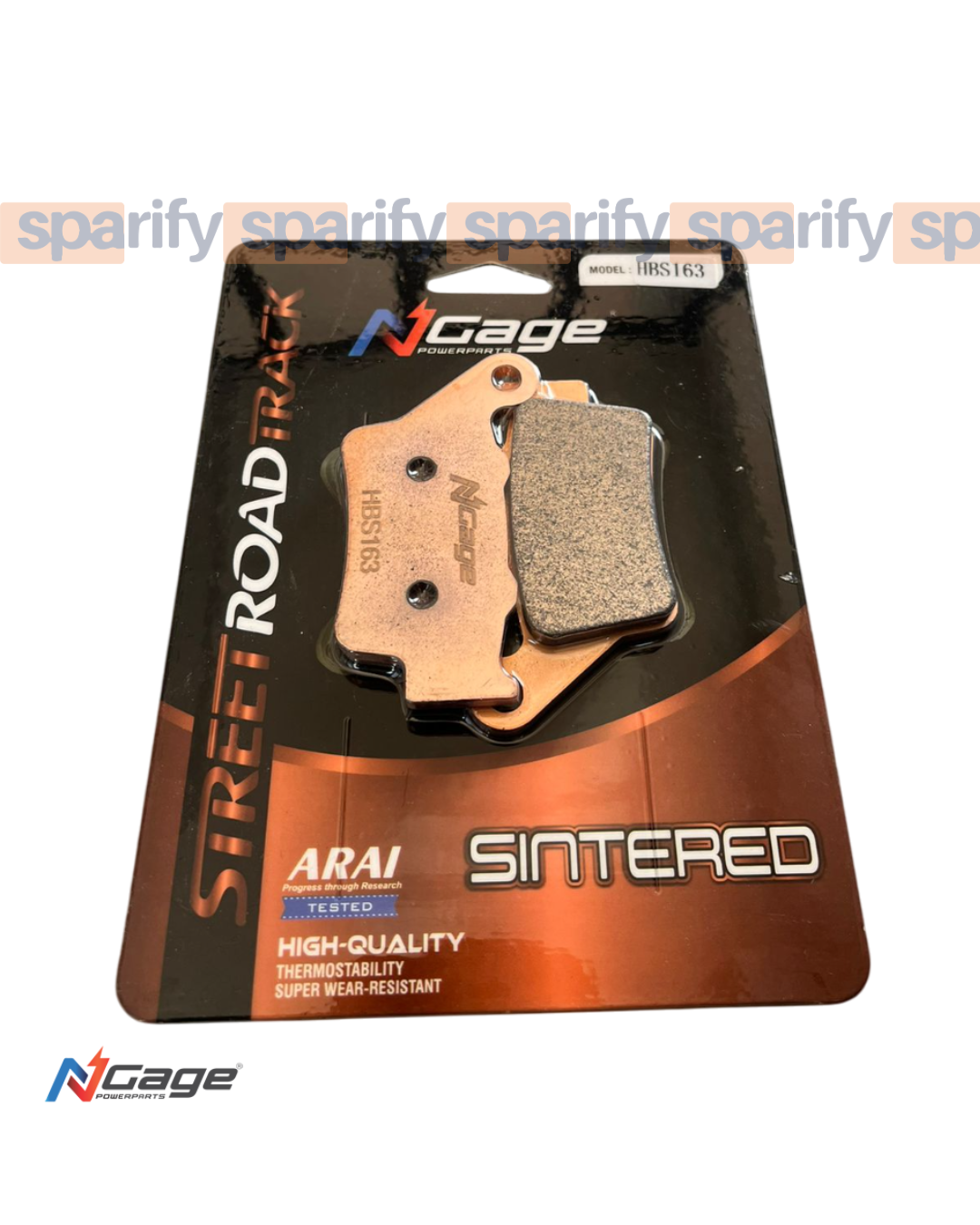 GIXXER SF 250 - V STORM SX 250 | rear sintered brake pads | NGAGE POWERPARTS - ARAI Certified for Extreme Performance