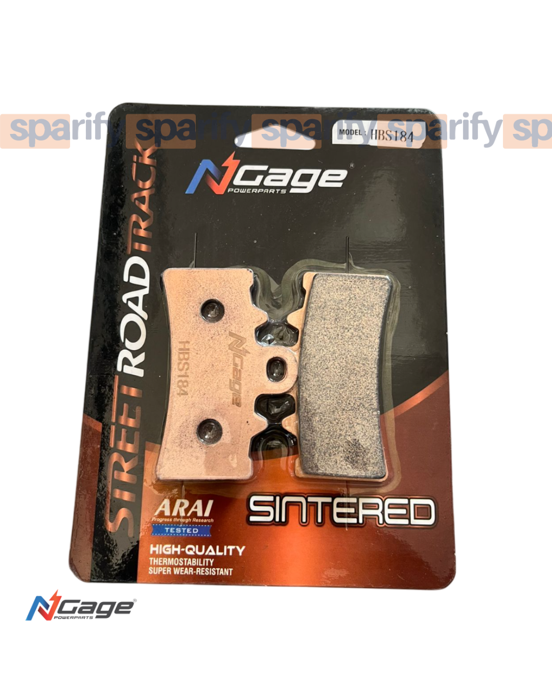 BAJAJ NS 200 - DOMINAR 250/400 (UG19 ) | front sintered brake pads | NGAGE POWERPARTS - ARAI Certified for Extreme Performance