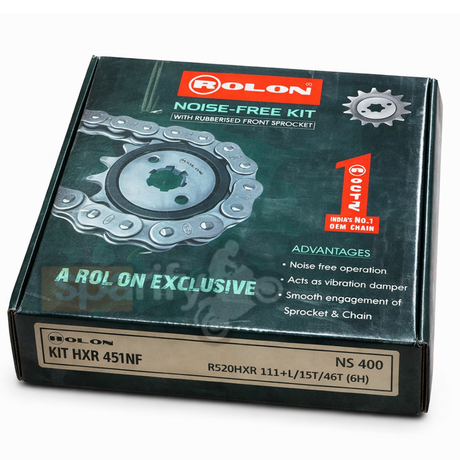 BAJAJ PULSAR NS 400 ( 2024 onwards ) NOISE FREE CHAIN SPROCKET KIT | ROLON