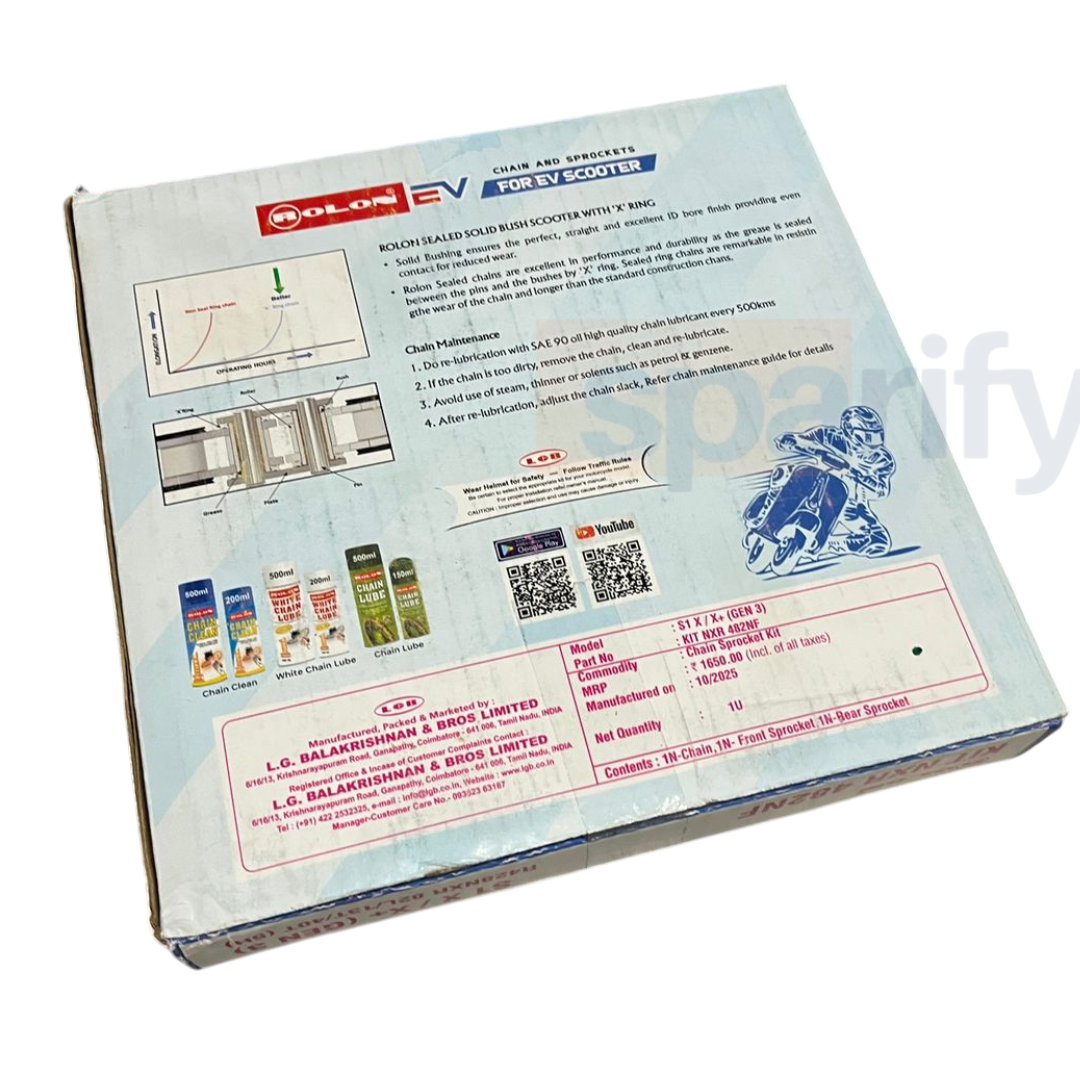 Ola S1X - X+ ( Gen 3 ) Chain Sprocket kit - Rolon - NXR 482NF