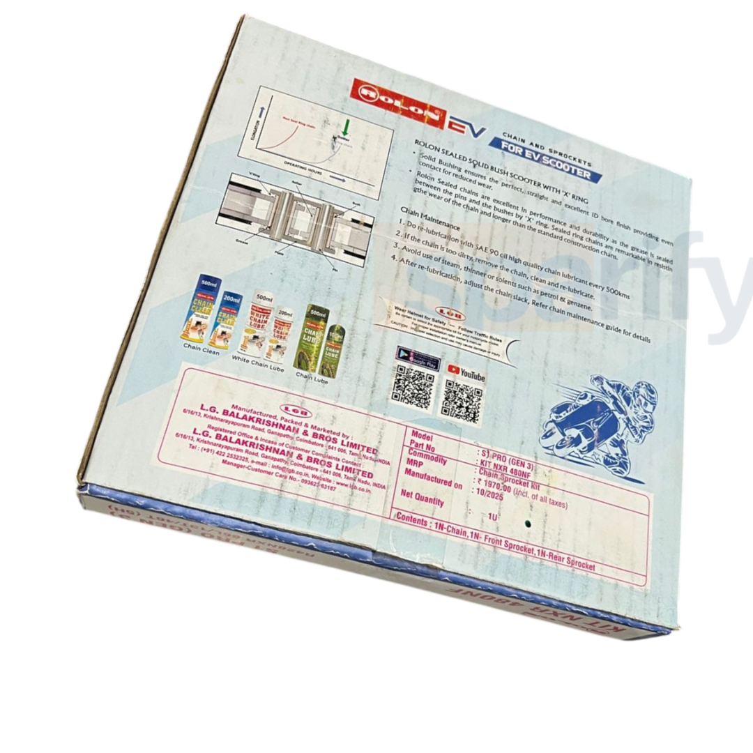 Ola S1 PRO ( GEN 3 ) Chain Sprocket kit - Rolon - NXR 480NF