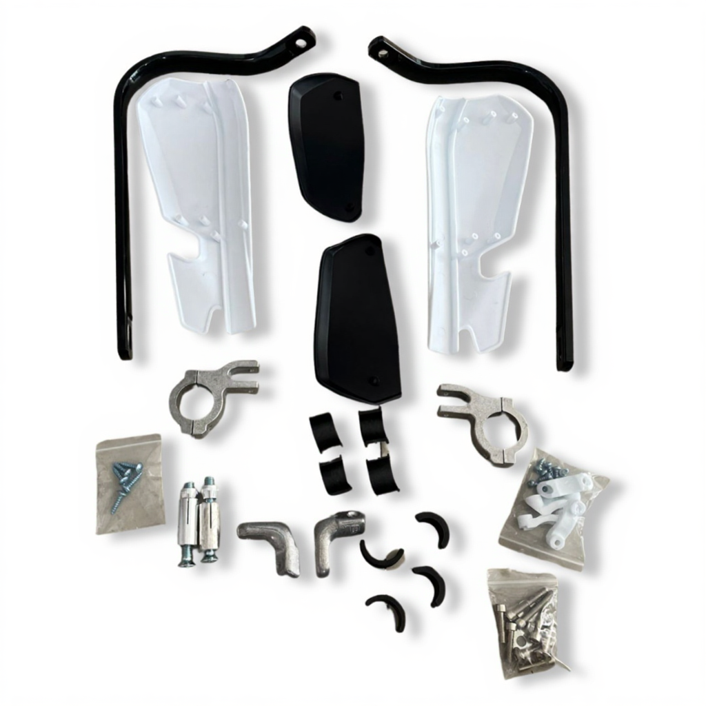 Handguard with aluminium brace compatible for all motorcycles - White