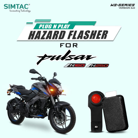 Plug N Play Hazard Flasher With Switch Version 6.0 For Bajaj Pulsar N 160, N 250   BNF-WS6