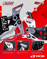 RCB Racing Footrest For – RS-1 YAMAHA R25 (V2/V3) – R3 (AL7075) - Moto Modz