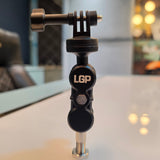 LGP -  Action Camera Mount for Motorcycle Mirror Adjustable 360° Ball Joint Handlebar Mirror Mount with Secure Locking Mechanism for Action Cameras