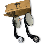 Handle Bar End Mirror For Royal Enfiled Classic /Electra / Reborn/Standard - 350/ 500, Hunter 350, Meteor 350, Super Meteor 650, Himalayan/Scram 411, Round Mirrors
