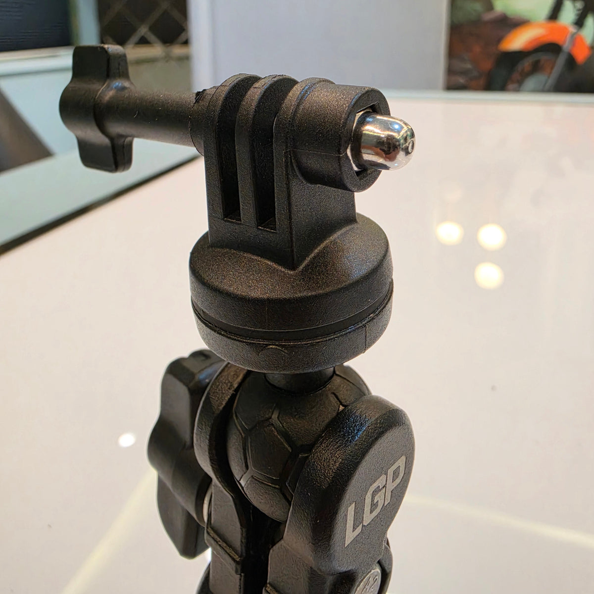 LGP -  Action Camera Mount for Motorcycle Mirror Adjustable 360° Ball Joint Handlebar Mirror Mount with Secure Locking Mechanism for Action Cameras