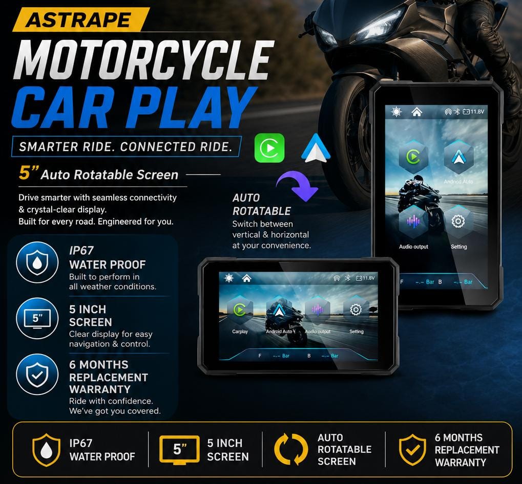 Astrape  Detachable Navigation Screen for Motorcycles