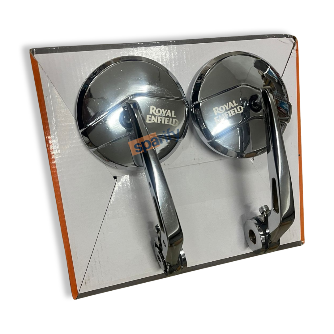 BAR END MIRRORS – CHROME SET OF -2 (ROYAL ENFIELD) COMPATIBLE FOR GT 650/INTERCEPTOR 650/HUNTER 350/SUPER METEOR 650