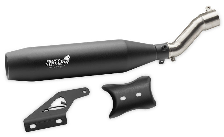 TRIUMPH SPEED 400 - SCRAMBLER 400X | SILVER STALLION BLAZE | DYNO High Performance Exhaust System | BLACK - LIFE TIME WARRANTY