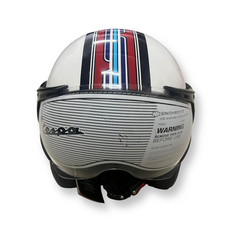 Vespa v stripes helmet - WHITE ( ORIGINAL)