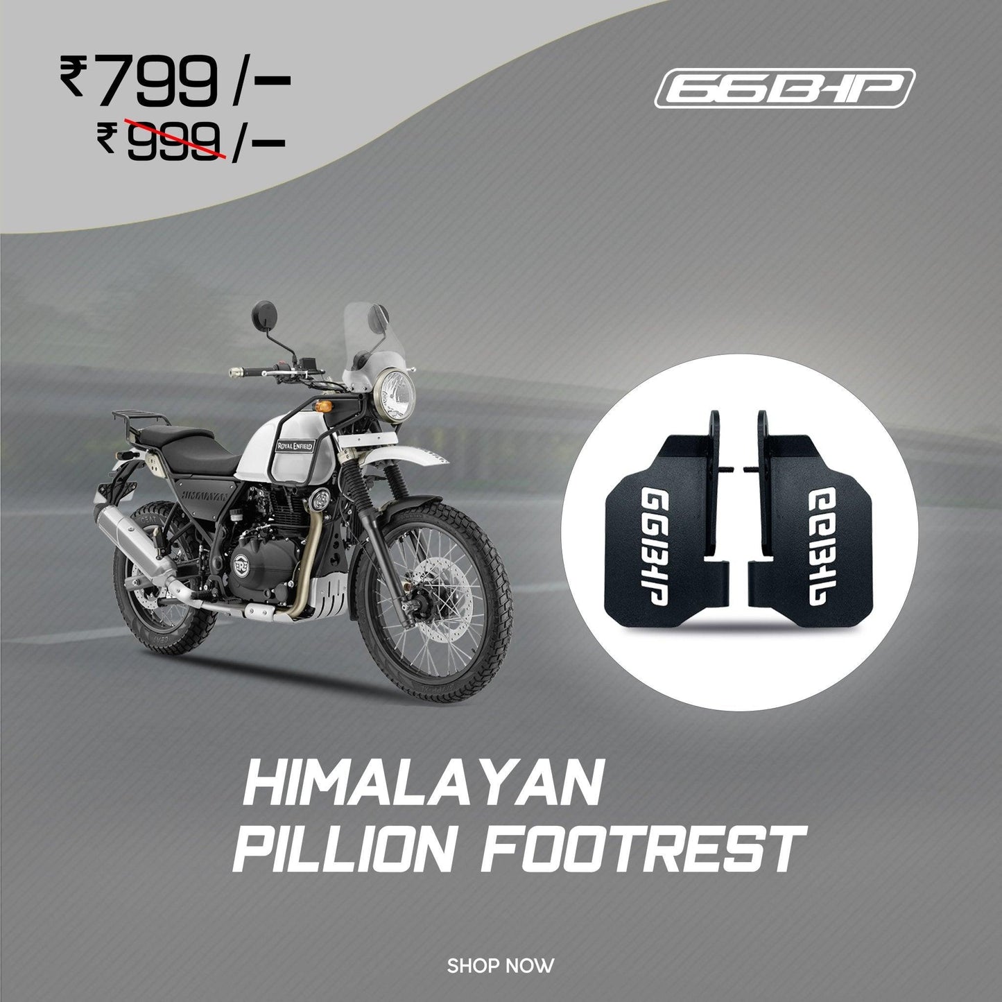 Royal Enfield Himalayan BS4 & BS6 Pillion Rider Foot Rest - Moto Modz