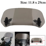 UNIVERSAL MOTORCYCLE WINDSHIELD EXTENDER (ADJUSTABLE SPOILER CLAMP ON WINDSHIELD DEFLECTOR) - SMOKE